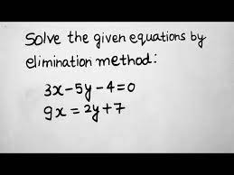 Solve 3x 5y 4 0 And 9x 2y 7 By