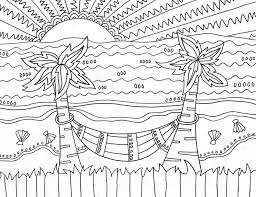 Colouring pictures with sea and city landscapes drawn in zentangle style. Marvelous Sunset Landscape Coloring Page Free Printable Coloring Pages For Kids