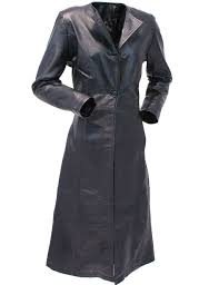 Extra Long Lambskin Leather Trench Coat