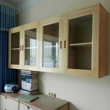 Glass Door Hanging Cabinet Solid Wood