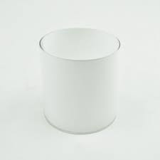 5 Inch White Glass Cylinder Vases For