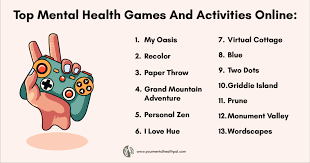 mental health games and activities