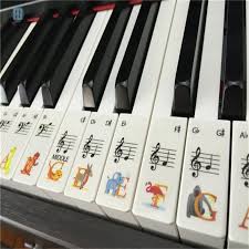 China Transparent Plastic Removable Piano And Keyboard Chart
