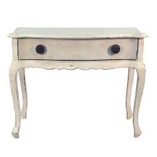 White Wood Rectangle Console Table
