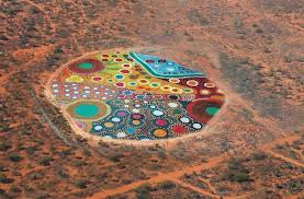 a giant dot artwork to cover a mining