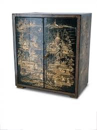 small chinese cabinet in black and