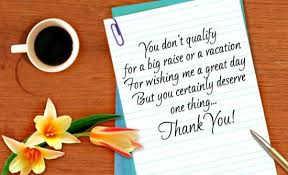 Thank You Note To Boss Appreciation Letter Manager Or Employ On