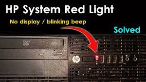 fix hp system red blinking light no