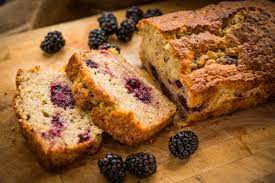 Banana Bread With Blackberries gambar png