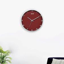 2287 red designer sweep second clock