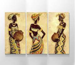 African Wall Art Black Woman Canvas