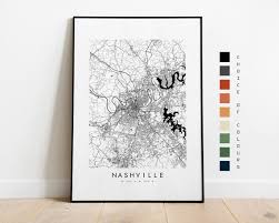 Nashville Map Print City Map Poster Map