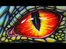 Glowing Dragon Eye Acrylic Painting