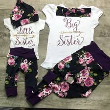 Details About Usa Sister Match Big Little Sister Girl T Shirt Romper Top Pants Outfit Clothes