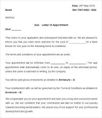 Job Appointment Letter Template Ustam Co