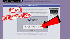 the psn code generator scam site