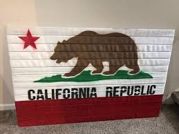 Fire Hose Flag With The California Flag