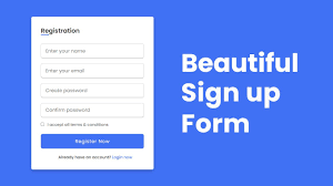 registration form template in html