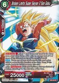 Goku was the only saiyan to achieve this form, by traveling into the hyperbolic time. Amazon Com Dragon Ball Super Tcg Broken Limits Super Saiyan 3 Son Goku Sd2 02 St Toys Games