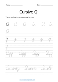 cursive q free cursive writing