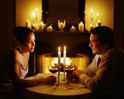 decorate for a romantic candle dinner
