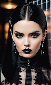 extreme goth face makeup