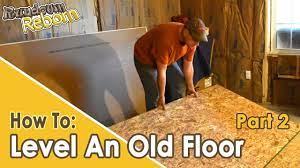 easiest way to level an old wood floor