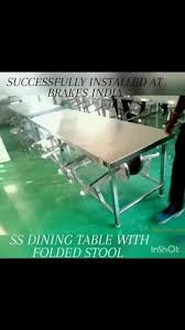 Stainless Steel Ss Dining Table With
