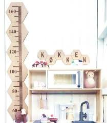 Wooden Wall Hanging Kids Growth Chart Baby Child Height