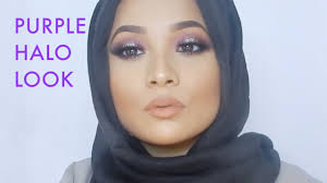 purple halo glowy makeup tutorial