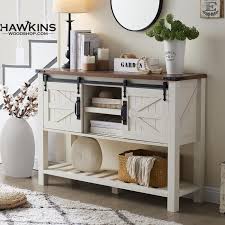 Entryway Table With Sliding Barn Doors