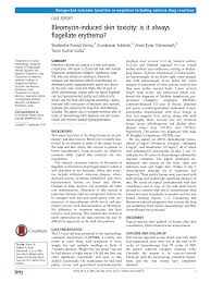 pdf bleomycin induced skin toxicity