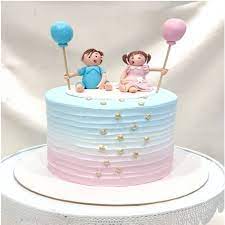 Twins Birthday Cake gambar png