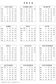 Free Downloadable Pdf Calendars For 2016 2017 2018 Can Be Modified