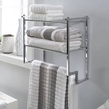 Towel Rack In The Bathroom Shelves