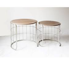 Metal Round Side Tables Coffee Table