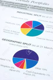 Financial Pie Chart On Industrial And Geographic Split