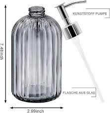 2 Pack Glass Soap Dispenser 400ml