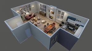 3d floor plan high quality in sketchup