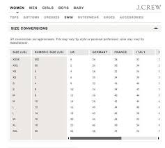 J Crew Size Chart Kozen Jasonkellyphoto Co