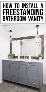 install a freestanding bathroom vanity