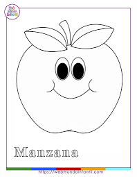 dibujos de frutas para colorear para niños