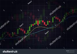 Vector Background With Stock Market Candlesticks Chart