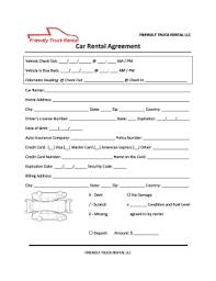 Truck Rental Agreement Sample Forms And Templates Fillable