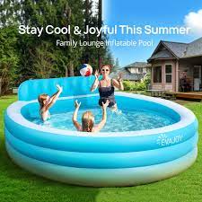 evajoy inflatable pool family lounge