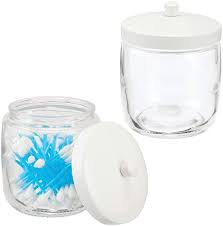 Shop modern bath decor, towels, shower curtains & more at west elm® Cotton Swabs With Lid For Q Tips Mdesign Bathroom Vanity Square Glass Storage Organizer Canister Jar Cotton Balls Clear Brushed Pack Of 2 Cotton Rounds Makeup Sponges Bath Salts Bathroom Canisters Bathroom Storage