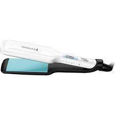 To unlock the temperature lock, simply . Remington Shine Therapy Wide Plate Straightener Home George At Asda