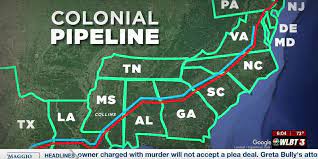 The colonial pipeline transports gasoline and other fuel from texas to the northeast and supplies about 45% of fuel the east coast uses for driving and flying. Mv7 Gpifxg9adm