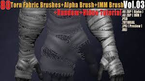 brush 80 torn fabric brushes alpha