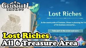 all 6 lost riches trere area